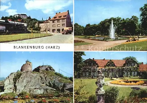 Blankenburg Harz Luehnertorplatz Thiepark Burgruine Regenstein Kat. Blankenburg