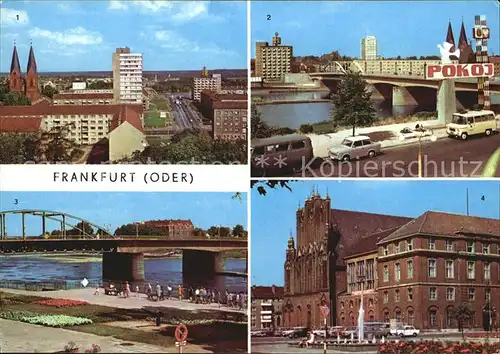 Frankfurt Oder Bruecke der Freundschaft Rathaus Kat. Frankfurt Oder