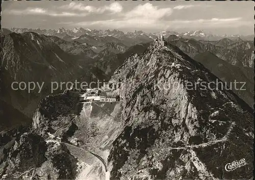 Wendelstein Berg Fliegeraufnahme mit Sonnenobservatorium Kat. Bayrischzell