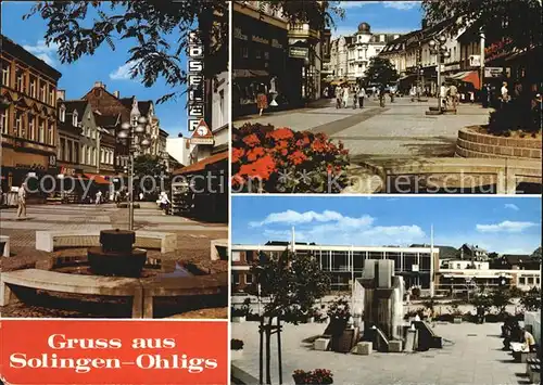 Ohligs Brunnen Fussgaengerzone Stadtplatz Kat. Solingen