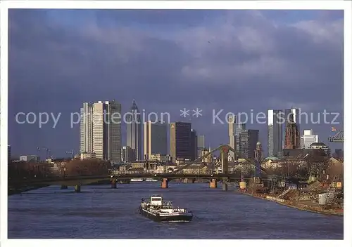 Frankfurt Main Skyline und Mainpartie Kat. Frankfurt am Main