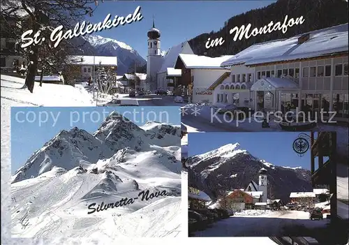 St Gallenkirch Vorarlberg Silvretta Nova Kirche Teilansicht  Kat. St. Gallenkirch