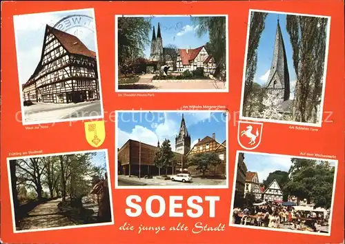 Soest Arnsberg Haus zur Rose Theodor Heuss Park Stadtwall Wilh Morgner Haus Am Schiefen Turm Wochenmarkt