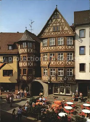 Wertheim Main Marktplatz Strassencafe Kat. Wertheim