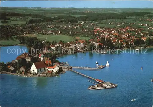 Wasserburg Bodensee Halbinsel Faehre Anleger Fliegeraufnahme Kat. Wasserburg (Bodensee)