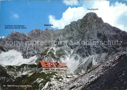 Prinz Luitpold Haus Fuchskar Nordspitze Madonna Hauptgipfel Kat. Bad Hindelang