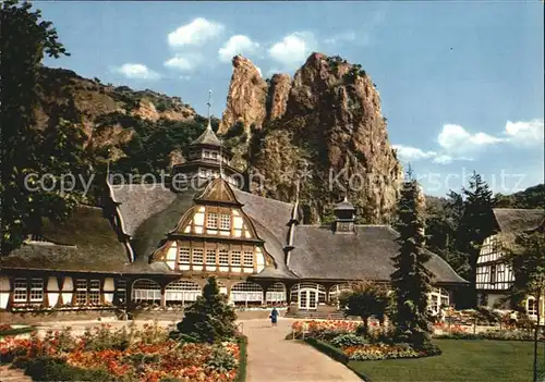 Bad Muenster Stein Ebernburg Baederhaus mit Rheingrafenstein Kat. Bad Muenster am Stein Ebernburg