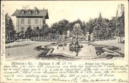 Mulhouse Muehlhausen Anlagen beim Wasserwerk Kat. Mulhouse