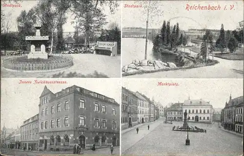 Reichenbach Vogtland Vogtland Stadtpark Marktplatz Innere Zwickauerstrasse / Reichenbach /Vogtlandkreis LKR