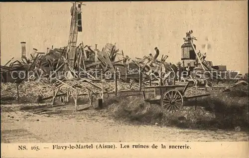 Flavy le Martel Les ruines de la sucrerie Ruinen Zuckerfabrik NS 165 Kat. Flavy le Martel