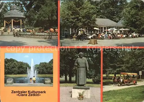 Leipzig Kulturplatz Clara Zetkin Denkmal Pferdewagen Kat. Leipzig