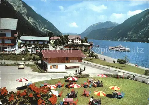 Pertisau Achensee Blick auf die Seeanlagen und Schiffsanlegestelle Kat. Eben am Achensee