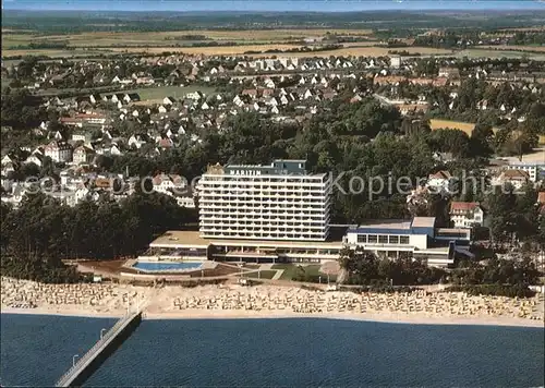 Timmendorfer Strand Fliegeraufnahme mit Strand Kat. Timmendorfer Strand