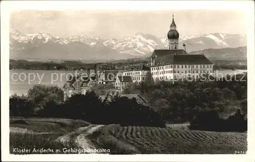 Kloster Andechs mit Alpen Kat. Andechs