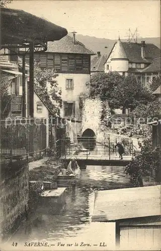 Saverne Bas Rhin Alsace Vue sur la Zorn Kat. Saverne