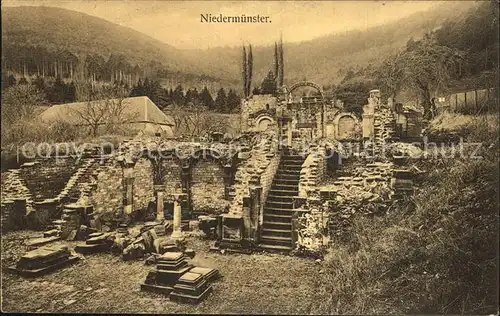 Saint Nabor Kloster Niedermuenster Ruinen Kat. Saint Nabor