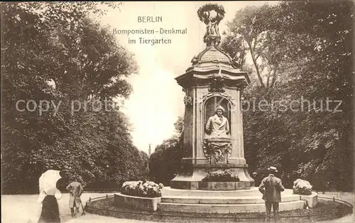 Berlin Komponistendenkmal im Tiergarten Kat. Berlin