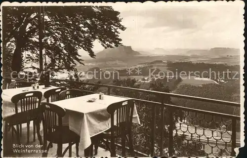 Bastei Saechsische Schweiz Blick Bastei Hotel  Kat. Rathen Sachsen