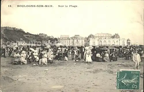 Boulogne sur Mer Sur la Plage Strand Kat. Boulogne sur Mer