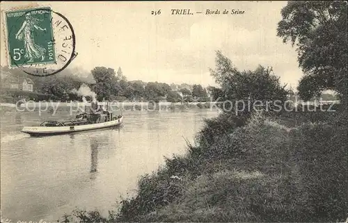 Triel sur Seine Bords de Seine Bateau Kat. Triel sur Seine