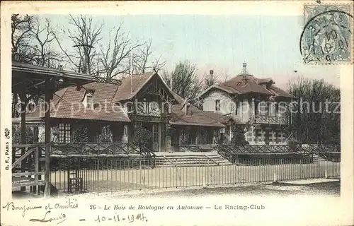 Bois de Boulogne en automne Racing Club