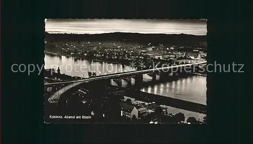 Koblenz Rhein Abend am Rhein Kat. Koblenz