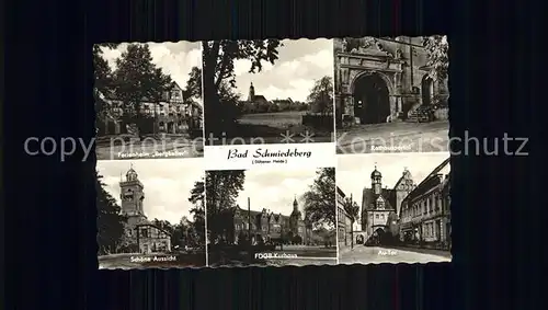 Bad Schmiedeberg Ferienheim Bergkeller Schoene Aussicht Rathausportal Kat. Bad Schmiedeberg Duebener Heide