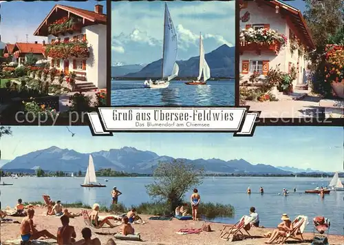 Feldwies Segelboot  Kat. uebersee Chiemsee