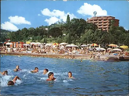 Portoroz Teilansicht mit Strand Kat. Slowenien