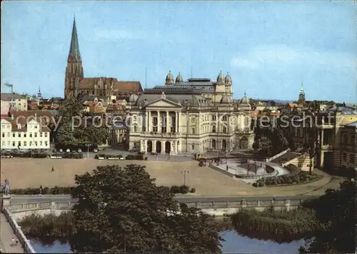 Schwerin Mecklenburg Alter GArten Theater Dom Kat. Schwerin