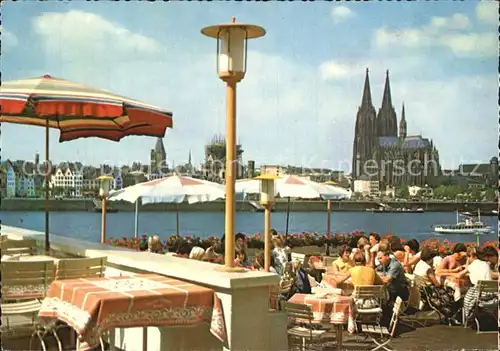 Koeln Rhein Rheinterrasse Dom Kat. Koeln