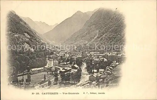 Cauterets Vue generale les Pyrenees Kat. Cauterets