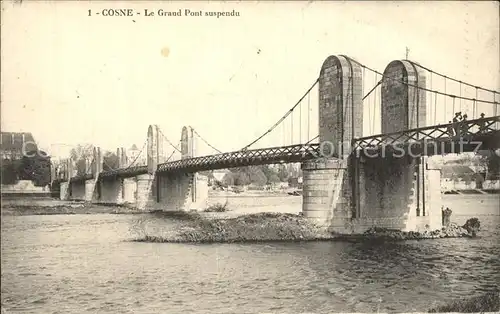 Cosne Cours sur Loire Grand Pont suspendu Kat. Cosne Cours sur Loire