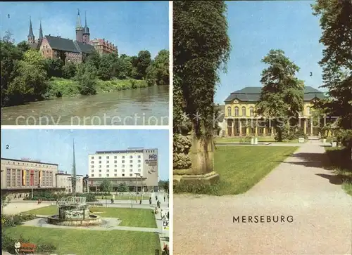 Merseburg Saale Schloss Dom Gagarinplatz Schlossgarten Kat. Merseburg