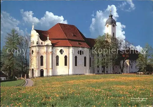 Steingaden Oberbayern Wallfahrtskirche zum Gegeisselten Heiland auf der Wies Kat. Steingaden