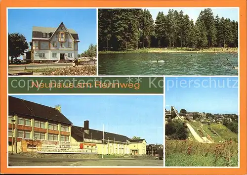 Neuhaus Rennweg HOG Hotel Hirsch Waldbad Bernhardstal Kreiskulturhaus Erich Weinert Schanzenanlage im Gruendle Kat. Neuhaus Rennweg