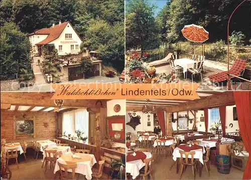 Lindenfels Odenwald Cafe Waldschloesschen Kat. Lindenfels
