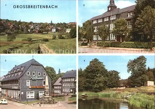 Grossbreitenbach Thueringen Teilansicht Polytech Oberschule Theo Neubauer Karl Marx Platz Grundsmuehle Kat. Grossbreitenbach