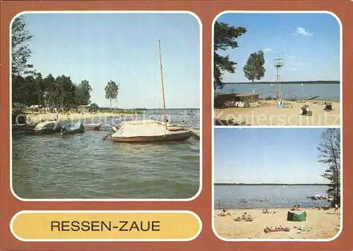 Ressen Zaue Schwielochsee Bootsliegeplatz Strand Kat. Schwielochsee