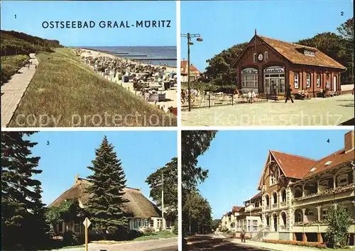 Graal Mueritz Ostseebad Strand Milchbar Seestern Gaertner Produktionsgenossenschaft Rosa Luxemburg Str Kat. Seeheilbad Graal Mueritz