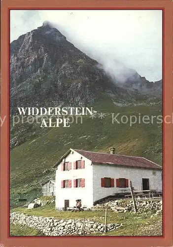 Widdersteinhuette mit Gipfel Kat. Oesterreich