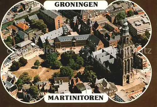 Groningen Fliegeraufnahme Martinitoren Kat. Groningen