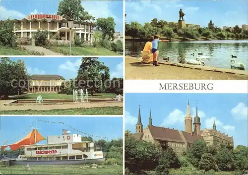 Merseburg Saale Schloss Dom Schlossgarten Restaurant Teichperle Kat. Merseburg