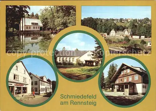 Schmiedefeld Rennsteig Restaurant Cafe Kurpark Bahnhof Kulturhaus  Kat. Schmiedefeld Rennsteig