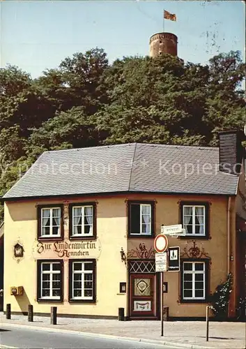 Bad Godesberg Restaurant Zur Lindenwirtin Aennchen mit Burg Kat. Bonn