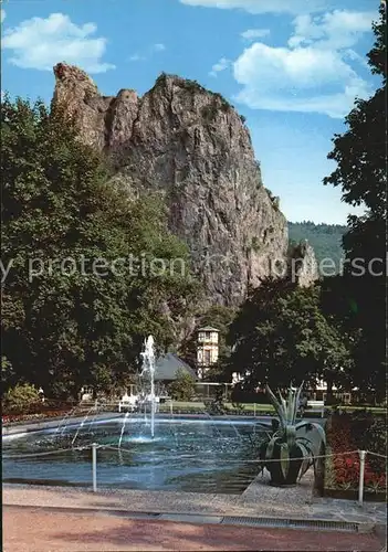 Bad Muenster Stein Ebernburg Kurgarten mit Rheingrafenstein Kat. Bad Muenster am Stein Ebernburg