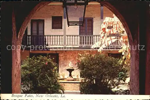 New Orleans Louisiana Bosque Courtyard Chartres Street Kat. New Orleans