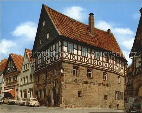 Kronach Oberfranken Lucas Cranach Geburtshaus  Gasthaus zum Scharfen Eck Kat. Kronach