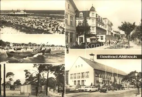 Ahlbeck Ostseebad Seebruecke Strand Haus der Erholung Kat. Heringsdorf Insel Usedom