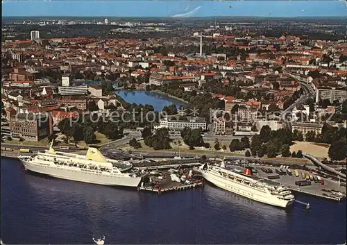 Kiel Fliegeraufnahme Osloo Kai und Innenstadt Kat. Kiel